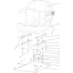 CHEYENNE (KAWASAKI) - 2017 - Oleo-Mac Ride On Mower Seat Diagram