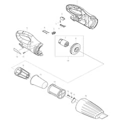 Makita CL070D - Cordless Cleaner - Power Tool Diagram