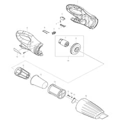 Makita CL100D - Cordless Cleaner - Power Tool Diagram