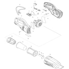 Makita CL106FD - Cordless Cleaner - Power Tool Diagram
