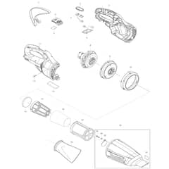 Makita CL108FD - Cordless Cleaner - Power Tool Diagram
