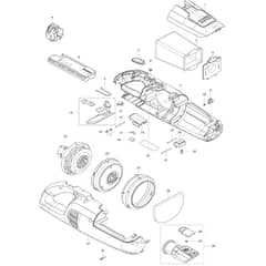 Makita CL114FD - Cordless Cleaner - Power Tool Diagram