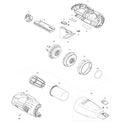 Makita CL117FD - Cordless Cleaner - Power Tool Diagram