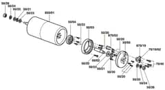 Qualcast Classic Electric 30S - F016313142 - Rear Roller Assembly