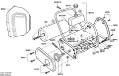 Qualcast Classic Petrol 35S - F016305242 - Front Roller Assembly