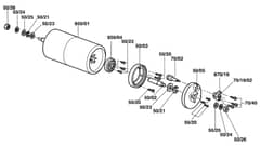 Qualcast Classic Petrol 35S - F016305542 - Rear Roller Assembly
