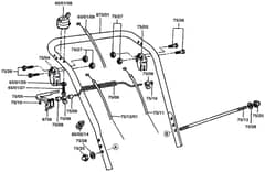 Qualcast Classic Petrol 43S - F016306042 - Handle Assembly