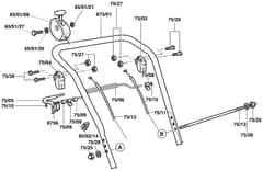 Qualcast Classic Petrol 43S - F016306203 - Handle Assembly
