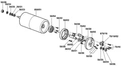 Qualcast Classic Petrol 43S - F016306242 - Rear Roller Assembly
