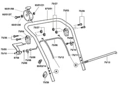 Qualcast Classic Petrol 43S - F016306542 - Handle Assembly