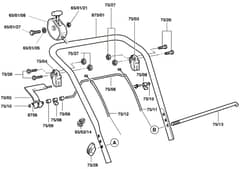 Qualcast Classic Petrol 43S - F016306842 - Handle Assembly