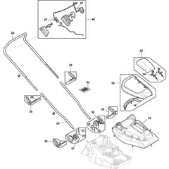 COLLECTOR 140 AE Kit - 2021-2024 - 291382068/UKS - Stiga Rotary Mower Handle Diagram