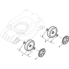 COLLECTOR 43 - 2013 - 295431044/S13 - Stiga Rotary Mower Wheels and Hub Caps Diagram
