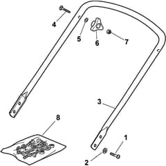 COLLECTOR 46 S B - 2011-2013 - 299274621/S11 - Stiga Rotary Mower Handle Lower Part Diagram