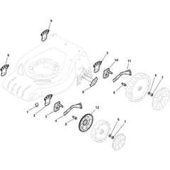 COLLECTOR 48 B - 2013 - 295485024/S13 - Stiga Rotary Mower Deck and Height Adjusting Diagram