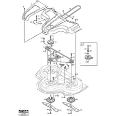 COMBI 100 - 2012-2014 - 13-2977-31 - Stiga Front Mower Cutting Deck Diagram