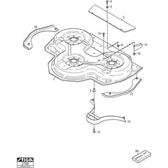 COMBI 100 EL - 2011-2014 - 13-2978-31 - Stiga Front Mower Deck Guards Diagram