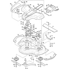 COMBI 100 EL - 2015 - 13-2978-32 - Stiga Front Mower Cutting Deck Diagram
