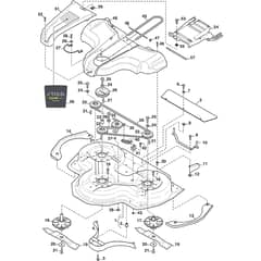 COMBI 100 EL - 2016-2019 - 2D6210021/S16 - Stiga Front Mower Cutting Deck Diagram