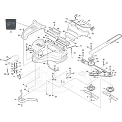 COMBI 100 Q PLUS - 2022-2025 - 2D6210021/ST2 - Stiga Front Mower Cutting Deck Diagram