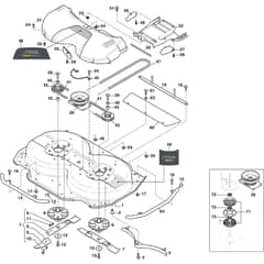 COMBI 105 EL - 2016-2019 - 2D6210521/S16 - Stiga Front Mower Cutting Deck Diagram