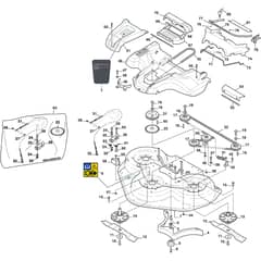 COMBI 110 PRO Q PLUS - 2022-2025 - 2D6311021/ST2 - Stiga Front Mower Cutting Deck Diagram