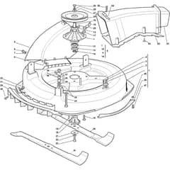 COMBI 3072 H - 2014-2020 - 2T0220281/14 - Stiga Ride On Mower Cutting Plate Diagram