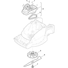 Combi 40 E - 2012-2013 - 294380064/S12 - Stiga Rotary Mower Electric Motor/Blade Diagram