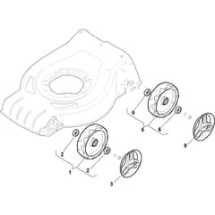 COMBI 43 AE - 2018-2019 - 295431008/ST1 - Stiga Rotary Mower Wheels and Hub Caps Diagram