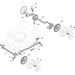 COMBI 43 S AE - 2018 - 295432008/STX - Stiga Rotary Mower Height Adjusting Diagram