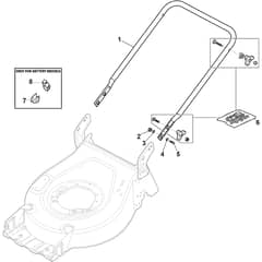COMBI 43 S H - 2024 - 2L0432038/ST1 - Stiga Rotary Mower Handle Lower Part Diagram