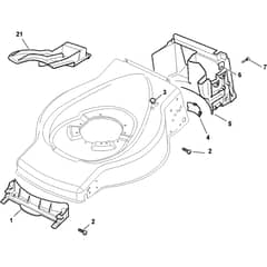 COMBI 46 B - 2010 - 299174624/S10 - Stiga Rotary Mower Front Conveyor Assy Diagram