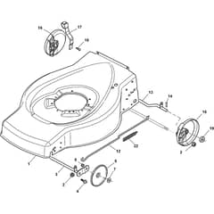 COMBI 46 S B - 2009-2010 - 299274621/ST9 - Stiga Rotary Mower Deck and Height Adjusting Diagram