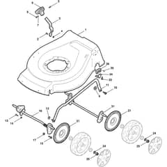 COMBI 48 B - 2010 - 299481024/S10 - Stiga Rotary Mower Deck and Height Adjusting Diagram