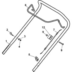 COMBI 48 Q B - 2019-2024 - 2L0485828/ST1 - Stiga Rotary Mower Handle Upper Part Diagram