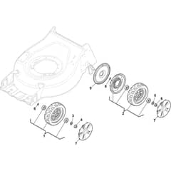 COMBI 48 Q B - 2019-2024 - 2L0485828/ST1 - Stiga Rotary Mower Wheels and Hub Caps Diagram