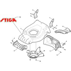 COMBI 48 SQ - 2017-2019 - 295486848/S17 - Stiga Rotary Mower Deck Diagram