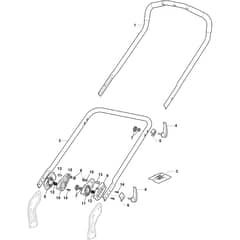 COMBI 48 SQ DAE - 2020 - 2L0483808/ST1 - Stiga Rotary Mower Handle Upper Part Diagram