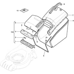 COMBI 48 SQ MAE - 2019-2020 - 295486868/ST1 - Stiga Rotary Mower Grass Catcher Diagram