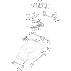 COMBI 48 SVQ H - 2020-2021 - 2L0487838/ST1 - Stiga Rotary Mower Deck and Height Adjusting Diagram