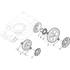 COMBI 53 S - 2012-2013 - 295536044/S12 - Stiga Rotary Mower Wheels and Hub Caps Diagram