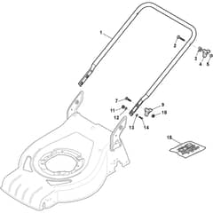 COMBI 53 S B - 2014-2015 - 295536028/S14 - Stiga Rotary Mower Handle Lower Part Diagram
