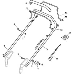 COMBI 53 S BW SILENT - 2010 - 201577044/S10 - Stiga Rotary Mower Handle Upper Part Diagram