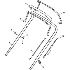 COMBI 53 SQ B - 2018-2020 - 299536828/STX - Stiga Rotary Mower Handle Upper Part Diagram