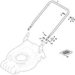COMBI 53 SQ H - 2021 - 295536938/STX - Stiga Rotary Mower Handle Lower Part Diagram
