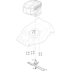 COMBI 753e V - 2022 - 2L0537878/ST2 - Stiga Rotary Mower Blade and Hub Diagram