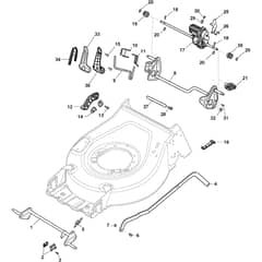 COMBI 753e V Kit - 2023-2025 - 2L0537978/UKS - Stiga Rotary Mower Height Adjusting Diagram