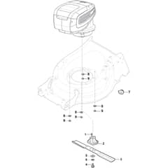 COMBI 950e V - 2022 - 294507898/ST2 - Stiga Rotary Mower Blade and Hub Diagram