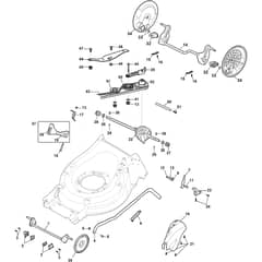 COMBI 955 V H - 2022 - 294557838/ST3 - Stiga Rotary Mower Deck and Height Adjusting Diagram