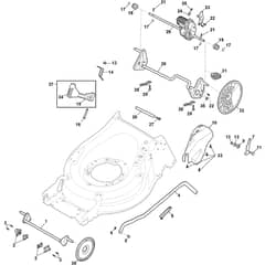 COMBI 955e V - 2022 - 294557898/ST2 - Stiga Rotary Mower Height Adjusting Diagram